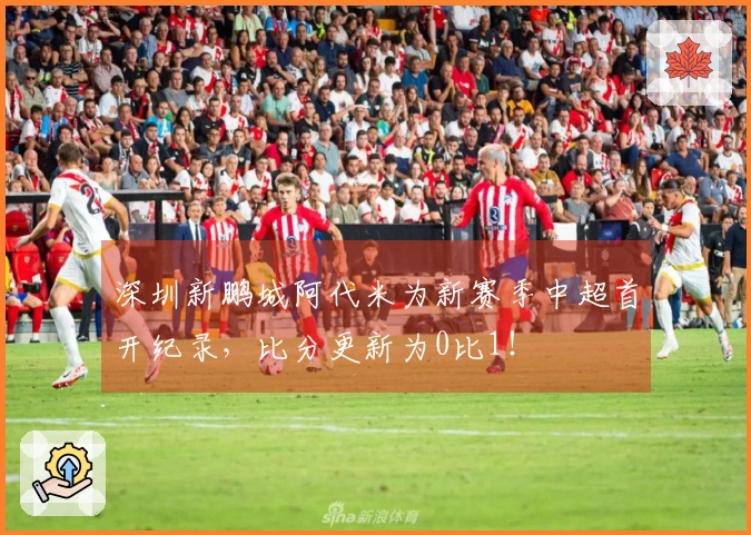 深圳新鹏城阿代米为新赛季中超首开纪录，比分更新为0比1！